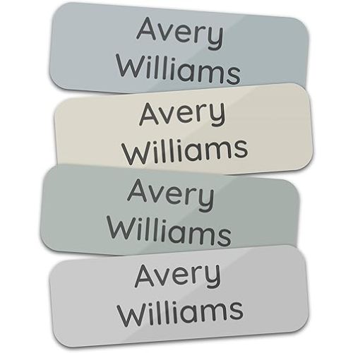 Personalized Kids' Name Labels (60 Labels) Custom Name Tag Clothing Label - Waterproof Daycare Stickers for Lunch Boxes, Bottles, Clothing Tags, Backpacks and School Supplies (Earth)