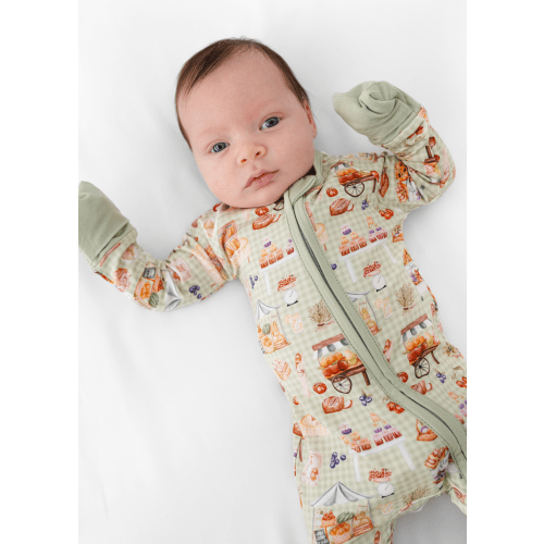 Farmer's Market Bamboo Zippered Sleeper – Little Crowns & Capes