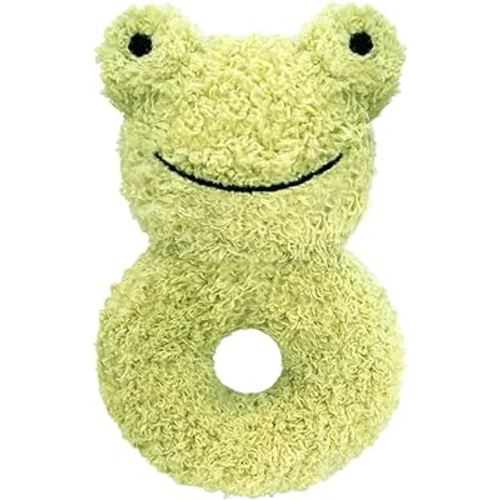 Baby Frog Soft Rattle Toy, Plush Frog Infant Shaker Rattle Easy-Grasp Stuffed Animal Toy, Gifts for Newborns Babies Toddlers Boys Girls, Green, 6 Inches