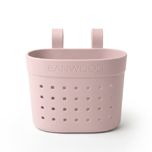 Banwood Pin & Ride Kids Bike Basket Faded Pink - Eco-Friendly Bicycle Accessory for Balance Bikes