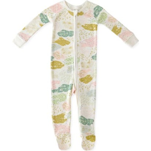 Print Rib Organic Cotton Footie, 6-12M