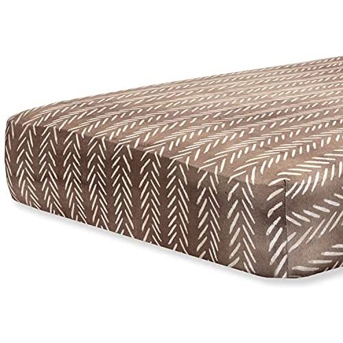 Pobibaby - Premium Single Fitted Baby Boy Crib Sheets for Standard Crib Mattress - Ultra-Soft Cotton Blend, Safe and Snug, and Stylish Woodland Crib Sheet (Wildlife Brown)