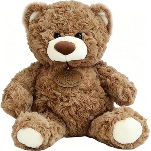 10Inch Teddy Bear Stuffed Animal, Soft Stuffed Teddy Bear Plush Toy, Birthday Xmas Gifts for Kids Baby(Dark Brown)