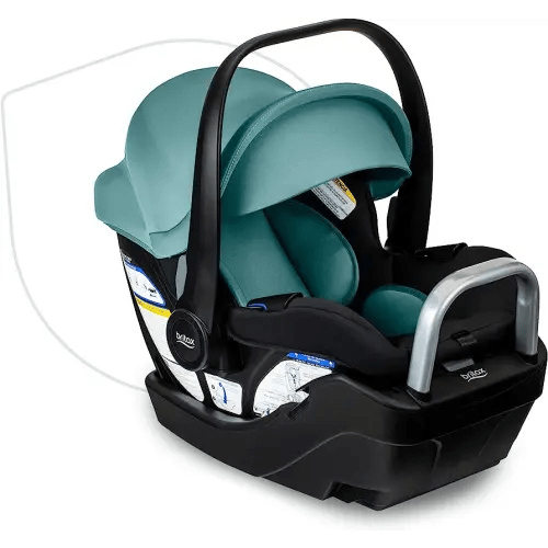 Britax Willow S Infant Car Seat with Alpine Base, ClickTight Technology, Rear Facing Car Seat with RightSize System, Jade Onyx