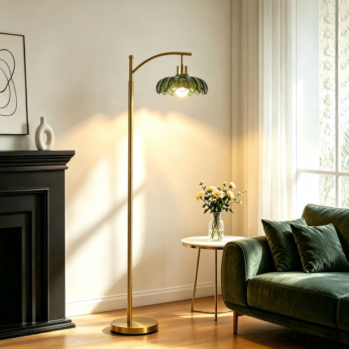 Bay Isle Home™ 62" Arched/arc Dimmable Led Floor Lamp With Remote