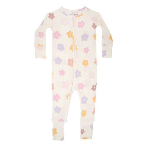 Big Daisies Small Ribbed Zip Romper