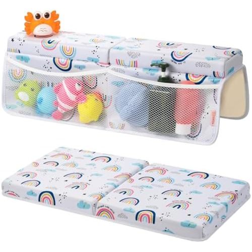 Bath Kneeler and Elbow Rest Pad Set, 1.5” Thick Bathtub Kneeling Mat