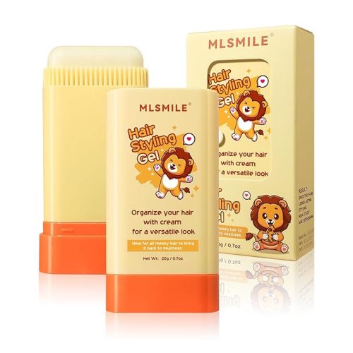Hair Wax Stick for Baby Styling, 2-in-1 Design with Built-in Comb, Slick,for Kids Waxes, Moisturizing, Non-Greasy, Easy to Use, Compact and Portable