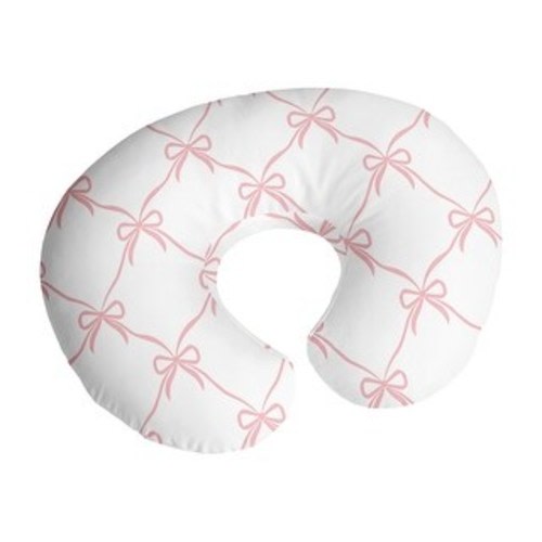 Sweet Jojo Designs Pink Bows Girl Nursing Breastfeeding Pillow Cover Case (Pillow Not Included)- for Ballerina Ballet Collection