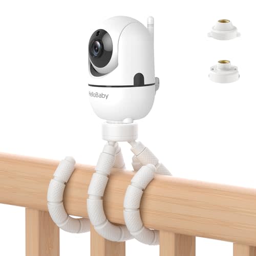 Tripod Baby Monitor Mount for HelloBaby HB6550/ HB6560/ HB65/ HB6351/ HB40/ HB6339/ HB6336, ANMEATE SM935E Monitor, Flexible Baby Camera Stand with 1/4" Screw – Portable, No Drilling