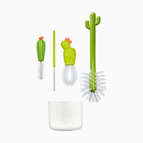 Cacti 4-Piece Bottle Cleaning Brush Set - White/Green