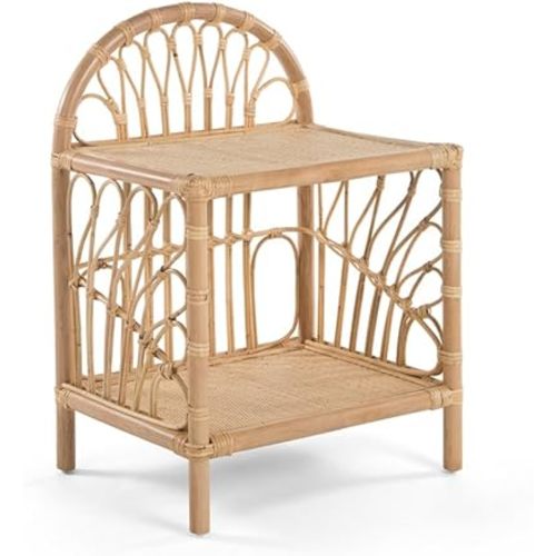 KOUBOO Rattan Loop Nightstand, Natural Color, Medium,