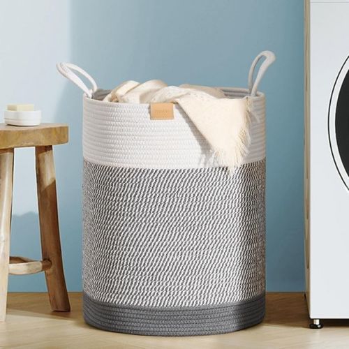 Laundry Hamper 62L,Large Laundry Basket for Clothes,Decorative Storage Basket for Blankets