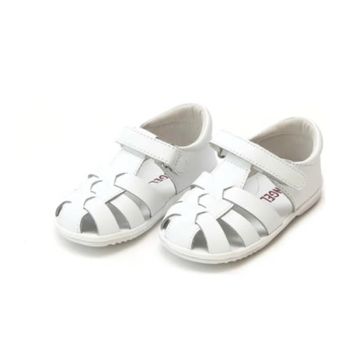 Baby Mack Leather Fisherman Sandal, White - Angel Shoes | Maisonette
