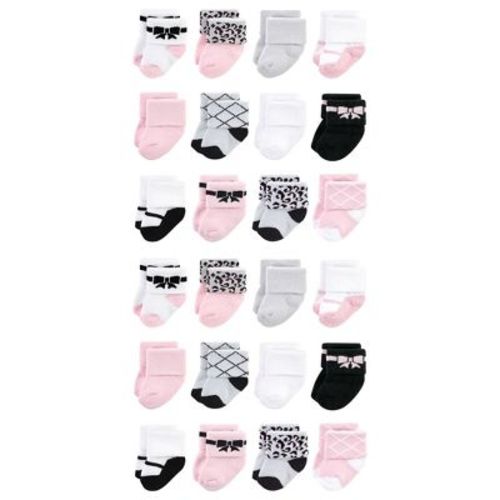 Hudson Baby Cotton Rich Baby Terry Socks 24-Pack