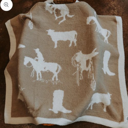Rustic Roots Soft Plush reversible Baby Blanket – Cowkid Clothing Company