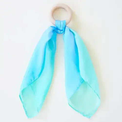 Baby Teether in Sea color – Sarah's Silks