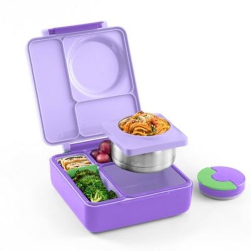 OMIEBox Insulated Bento Lunch Box with Leakproof Thermos Food Jar 3 Compartments