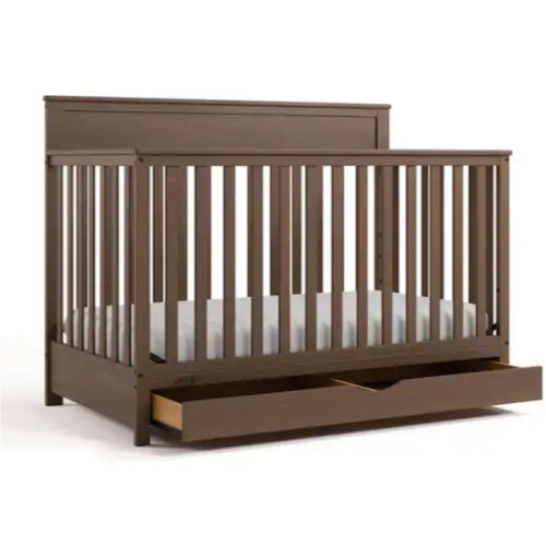 Shiloh Hazelnut 5-in-1 Convertible Crib with Drawer
