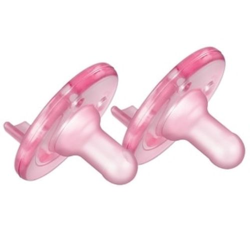 Soothie Pacifier 3 to 18 Month 2 Pack in Pink