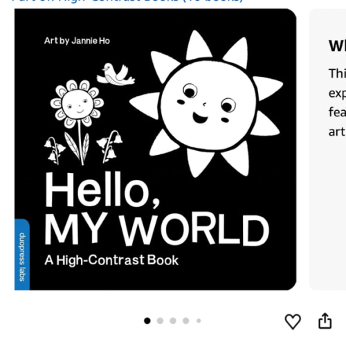 Hello, My World: A High-Contrast Board Book for Babies, Perfect for a Shower Gift