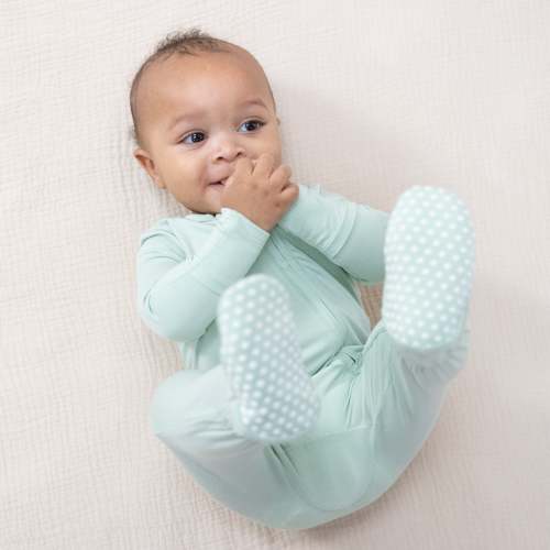 Solid Misty Blue - 2 Way Zipper Footie – Angel Dear