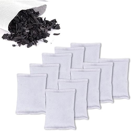 10 Pack Activated Charcoal Odor Absorbe Trash Can Deodorizer, Car Air Freshener, Shoe Deodorizer, Odor Eliminators For Storng Odor,50g/pack