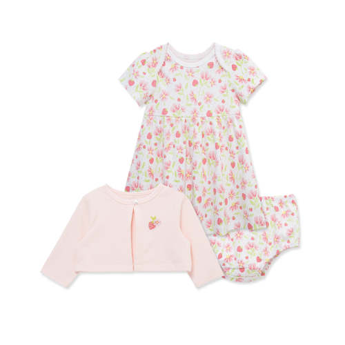 Strawberry Knit Dress & Cardigan Set
