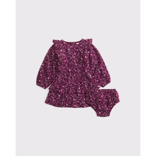 baby long-sleeve tiered dress