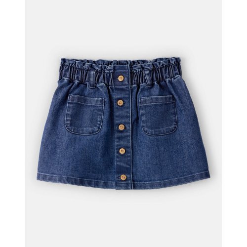 Toddler Girl Denim Button-Front Skirt - Blue - Carter's | Carter's