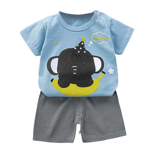 CONROSES Toddler Boys Clothes Sets Cartoon Graphic Short Sleeve T-Shirt Shorts Outfits for Kids, Sizes 12-18 Months