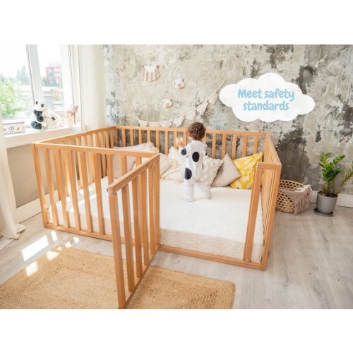 Bed With Extra Protection Nursery Bed Toddler Pen Play Bed Solid Wood Bed Nursery Decor Ecofriendly Furniture - Etsy