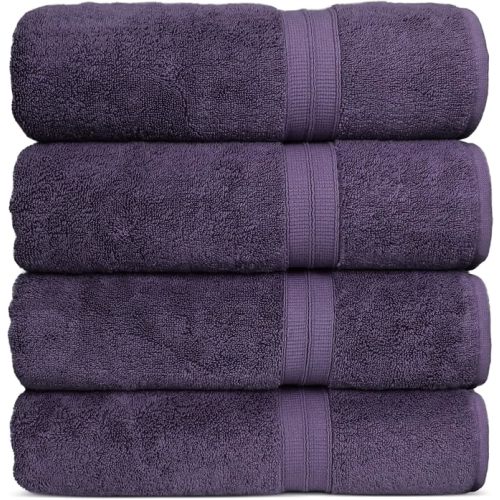 Chakir Turkish Linens | Hotel & Spa Quality 100% Cotton Premium Turkish Towels | Soft & Absorbent (4-Piece Bath Towels, Cranberry)