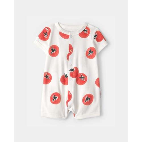 Baby Boy Tomato Romper - Red/Cream | Carter's