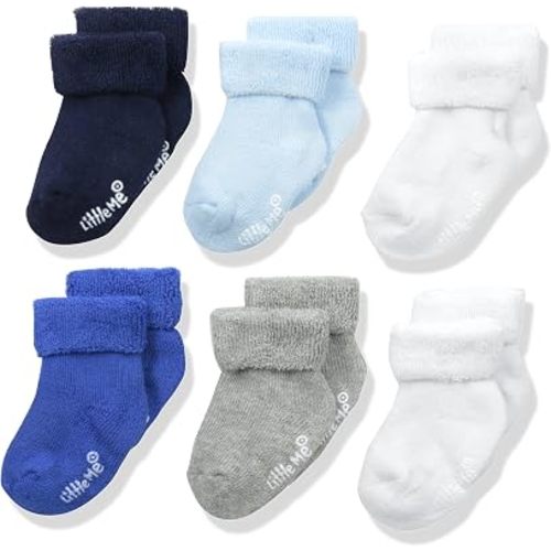 Little Me Baby Boys' Think Cotton Turn Cuff Socks