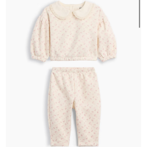 Baby VintageSoft Lace-Collar Sweat Set