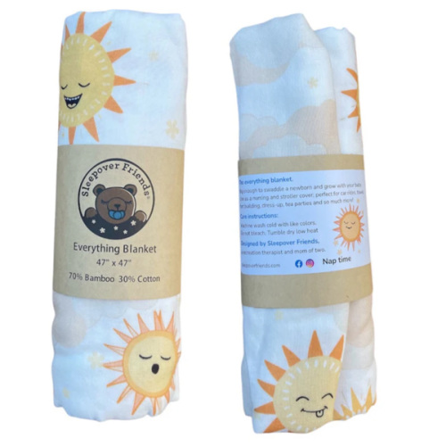 Sleepover Friends Naptime Everything Swaddle Blanket – Mini Mint