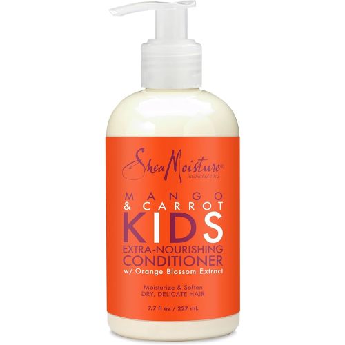 SheaMoisture Acondicionador infantil para el cabello, sin sulfato de mango y zanahoria, 7.7 oz