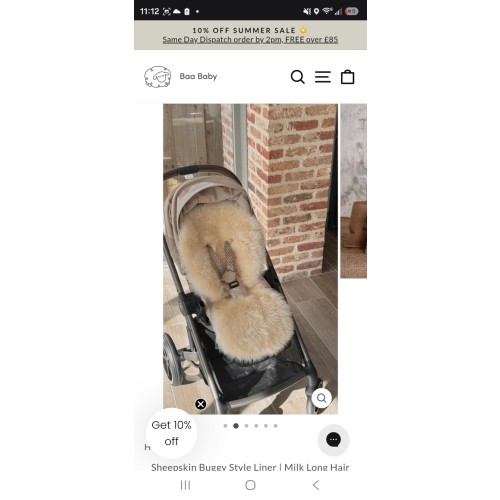 Sheepskin Buggy Liner in Luxurious Milk Long Hair – Baa Baby