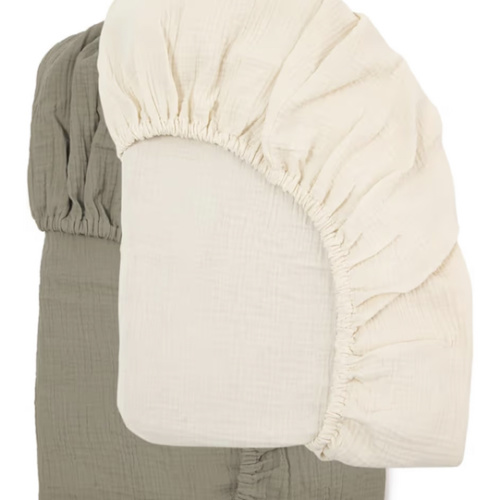 Muslin Crib Sheets | Natural + Birch