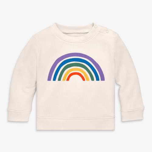 Baby rainbow sweatshirt - Oat / rainbow / 3-6