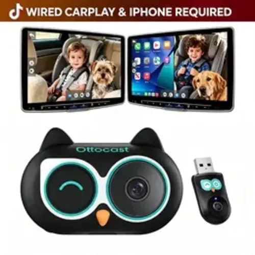 OTTOCAST Baby Car Camera Wireless CarPlay Adapter Baby Monitor Baby Camera Mom Car Stuff Baby Essentials Baby Monitor - TikTok Shop