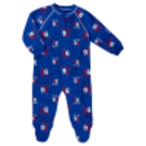 Philadelphia 76ers ROYAL Baby Zip Up Cover Romper Pajamas - 13349968