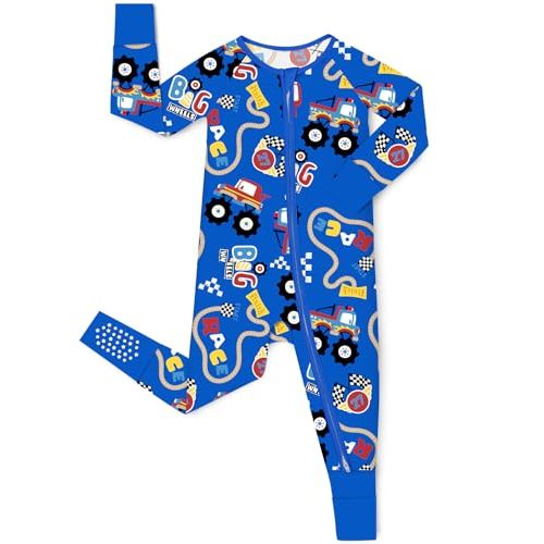 Bamboo Viscose Baby Convertible Footie Pajama, Zipper Pajamas for Baby Boys & Girls, Sleep & Play Footed