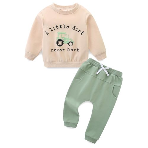 Toddler Boy Clothes Long Sleeve Sweatshirt & Pants 2Pcs Fall Winter Outfits Baby Boys' Clothing Sets