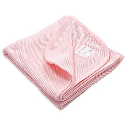 Burt's Bees Baby - Receiving Blanket, 100% Organic Cotton Swaddle, Stroller or Tummy Time Blanket (Blossom), Blossom Pink