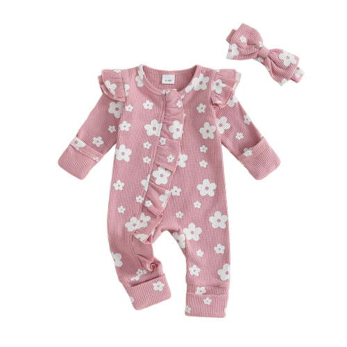 Staki Baby Sleepers Baby Sleep and Play Clothing Made with Organic Cotton(Pink,0-3 Months)