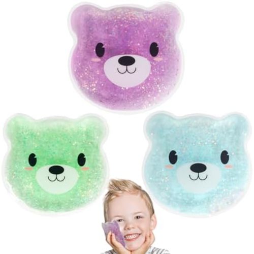 Hilph Kids Ice Packs for Boo Boos, 3 Bear Ice Packs for Injuries Reusable