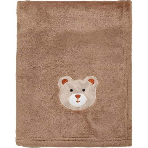 CREVENT Brown Bear Cute Plush Baby Blanket, Infant Unisex, 30''X40''