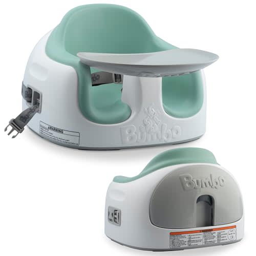 Bumbo 3-in-1 Multi-Seat for 6 to 36 Months, Travel Baby Feeding & Play Floor Seat, All-in-One Portable Booster with Tray & Toddler High Chair, Hemlock